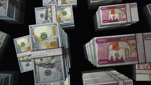 US Dollar and Myanmar Kyat money exchange loop