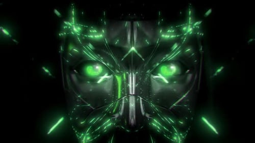 Künstliche Intelligenz Face Green