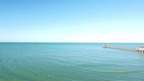 Naples Pier Flyover by Aerial Drone Above