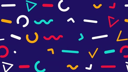 Animated Colorful Geometric Shapes Dynamic Loop Background