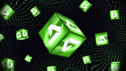 Futuristic Rotating 3D Cubes Abstract Animation Background