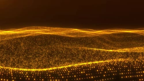 Golden Particle Wave Bühnenhintergrund
