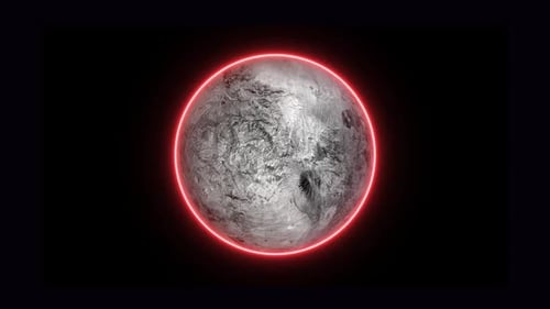 Mond, Planet, animiert