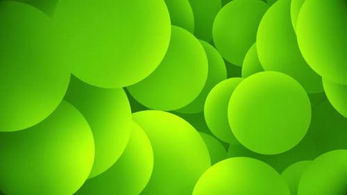 Fond abstrait de sphères vert vif