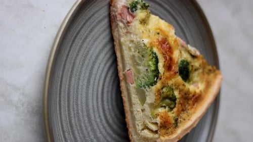 quiche french dish step by step making of and ready to eat served on plate
