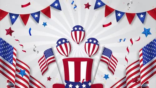 Fundo americano de celebração de 4 de julho nos EUA