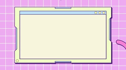 Computerfenster-Hintergrund im Retro-Stil mit 90er-Jahre-Rahmen.
