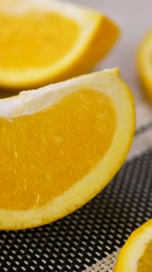 Half Fresh Ripe Orange Fruit