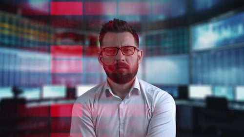 Financial Stock Market Investment is Falling Down Economic Depression Crisis Trader Lost Money