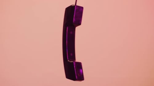 Red Retro Vintage Phone Telephone Ringing Off on Table Close Up Macro 90s Mobile Retro Smartphone