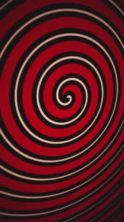 Vertical Video - Vintage Red Hypnotic Circus Spiral Background