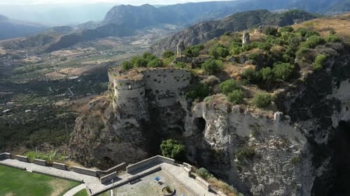 Aerial video of Italian Medieval village of Gerace, Calabria