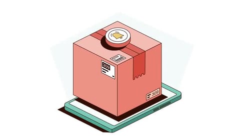 Animated Package Delivery Notification on Smartphone