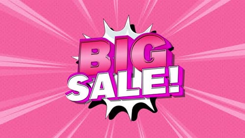 Big Sale 3D Title Animation With Speed Line Background