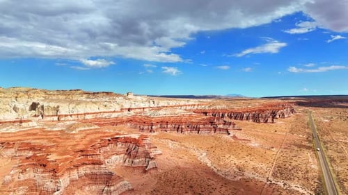Scenic Aerial View of Red Rock Canyon Landscape