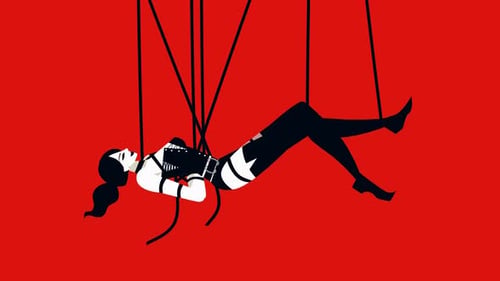 shibari beautiful woman model hanging