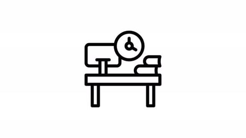 Animation mit Liniensymbol am Arbeitsplatz
