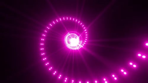 Glowing Pink Light Spiral Tunnel Abstract Background Loop