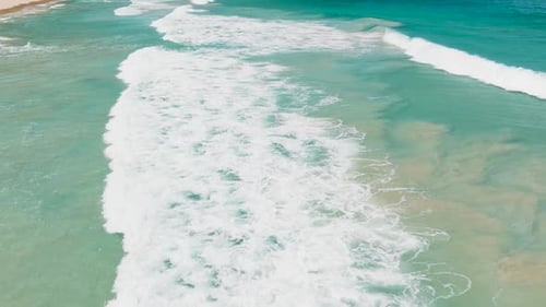 Sandy Beach with Turquoise Waters and Surrounding Greenery Seychelles Mahe