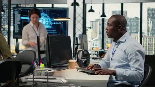 AI Startup Office Personnel Automating Workflows Using Neural Networks on PC