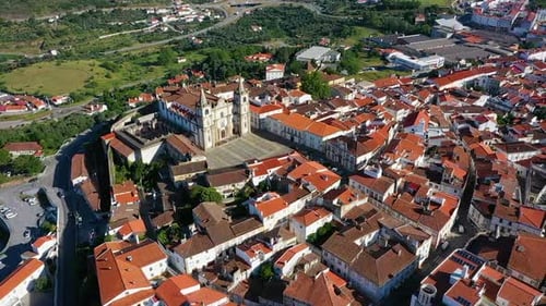 Aerial view of the city of Portalegre.