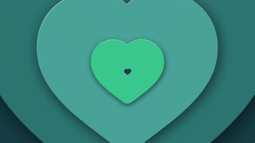 Loop Optical Illusion Heart Background Moving Hypnotic Heart Pattern in Fast Motion Psychedelic