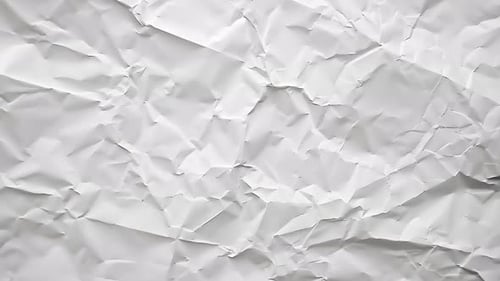 White Crumpled Sheet of Paper Texture Stop Motion Seamless Loop