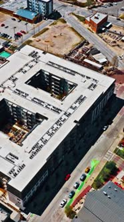 Aerial view of modern Dallas neighborhood showcasing urban development