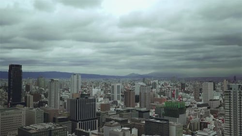 Timelapse of an amazing big Tokyo city with cloudy weather.