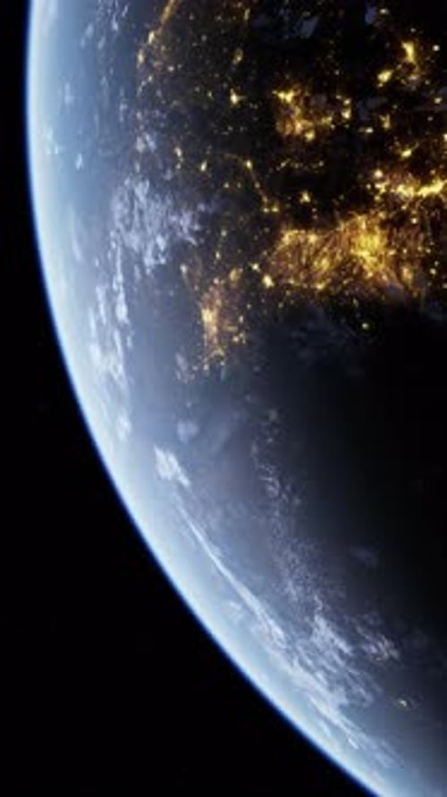 Earth View From Space at Night