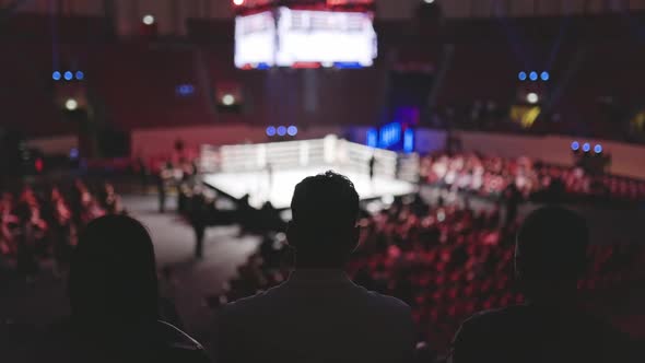 Spectators Watching Boxing Match in Arena, Sports Stock Footage ft ...