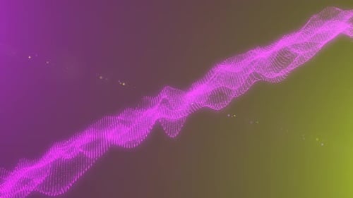 Glowing Digital Waveform Particle Loop