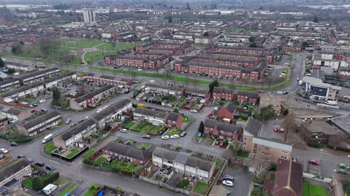 Birmingham Uk Suburbs Aerial View