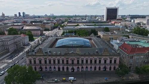 Aerial view of German Historical Museum in Berlin , Germany