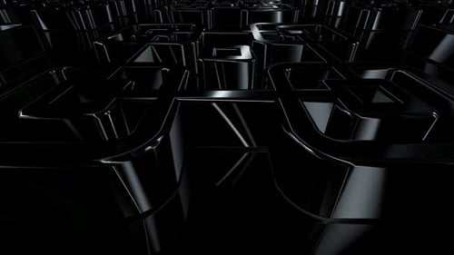 Abstract Dark Geometric Maze Motion Background Loop