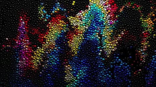 Vibrant Morphing Spheres Dynamic Movement Loop