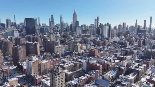 New York Skyline At Manhattan In New York United States.