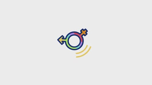 Animated Colorful Gender Identity Symbol Icon