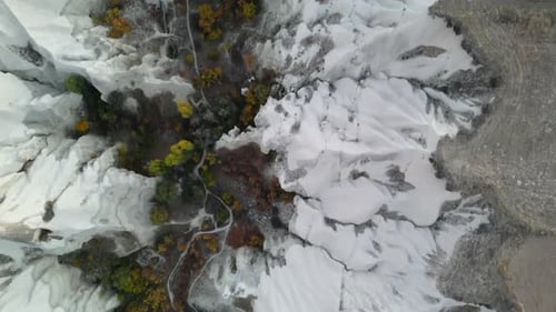 Aerial View on Mountains Canyon and Beautiful Nature for Outdoors Traveling
