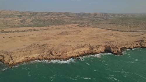The beauty of Morocco coastline and desert seen from above