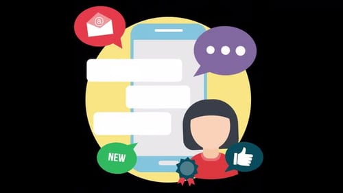 Active Female User On Social Media Is Always Engaged Alpha Channel