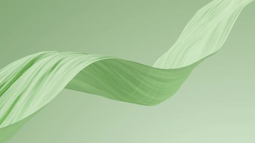 Abstract Tenderness Green Silk Background Luxury Wave Cloth Satin Pastel Color Fabric Luxurious Care