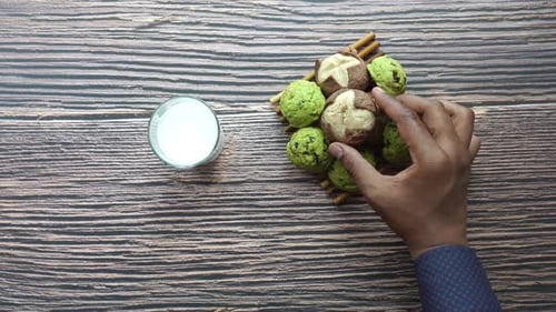 Top View of Hand Pick Sweet Cookies