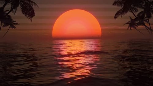 Farbenfroher Retro-Sonnenuntergang