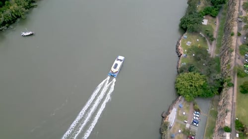 Ferry In Brisbane River