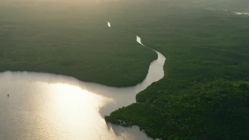 Sunset on a Tropical Island