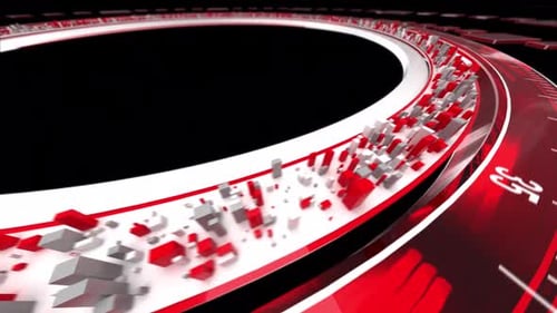 News Promo Business City Ring With alpha channel - Loopable
