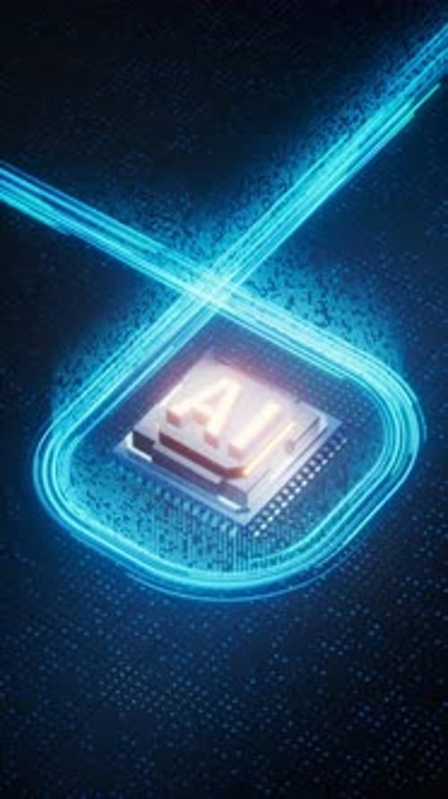 Leiterplatte und Kern mit künstlichem Intelligenzkonzept