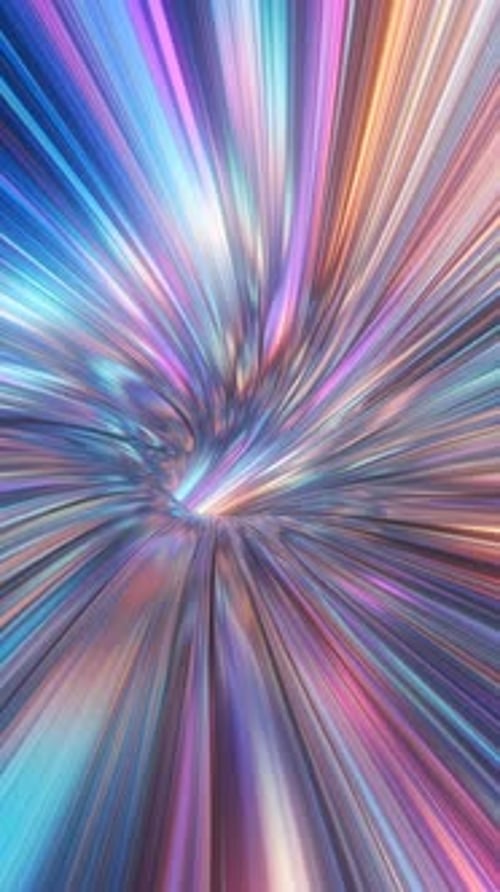 Rendu 3D, les couleurs vives explosent en un motif tourbillonnant