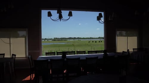 View from inside the golf house